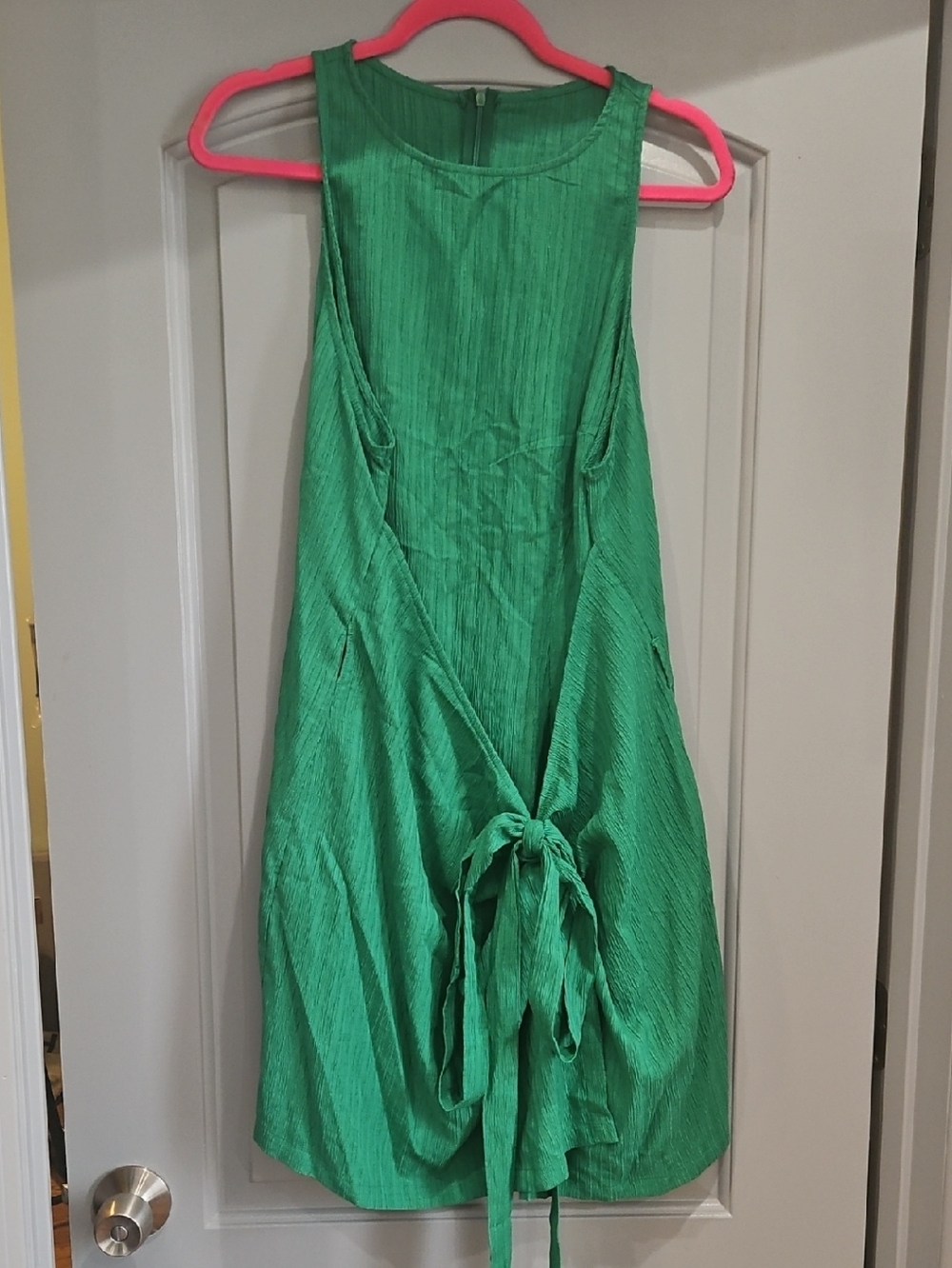 Sleeveless Green Tie-Back Summer Dress